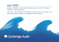 Cambridge Audio Azur-540D - Owners manual